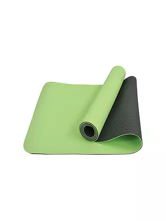 SCHILDKRÖT |  Bicolor Yogamatte, Lime-Anthrazit, 4mm, PVC-frei, im Carrybag | 